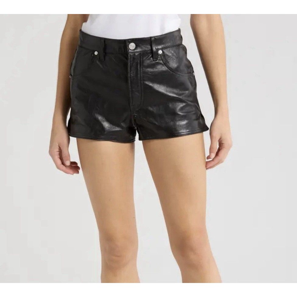 $698 Brand New Frame Leather Shorts Women's Size 25